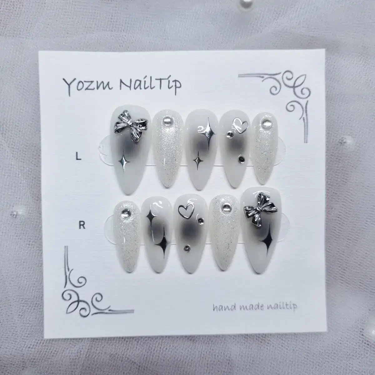 Yozm NailTip 블랙치크리본