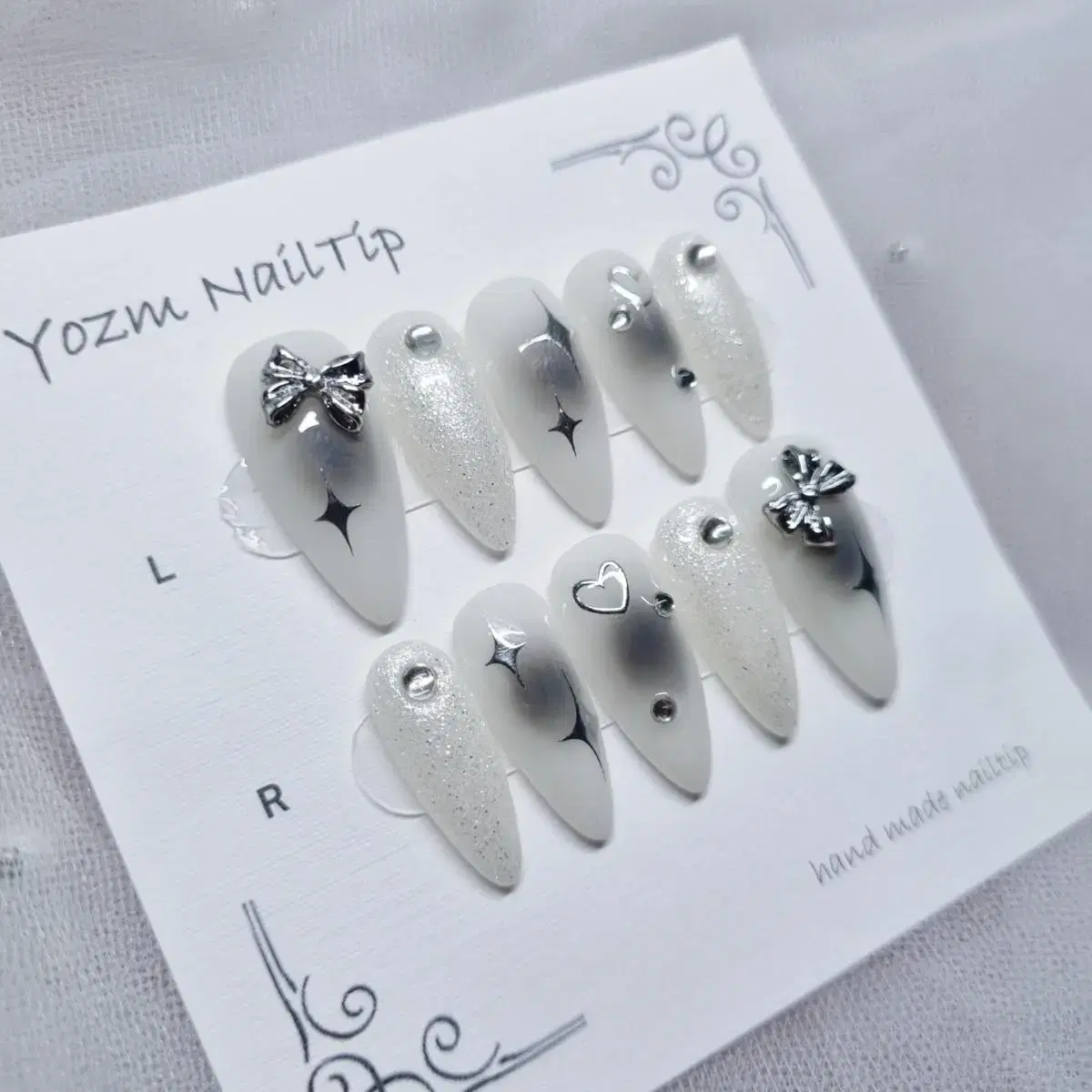 Yozm NailTip 블랙치크리본