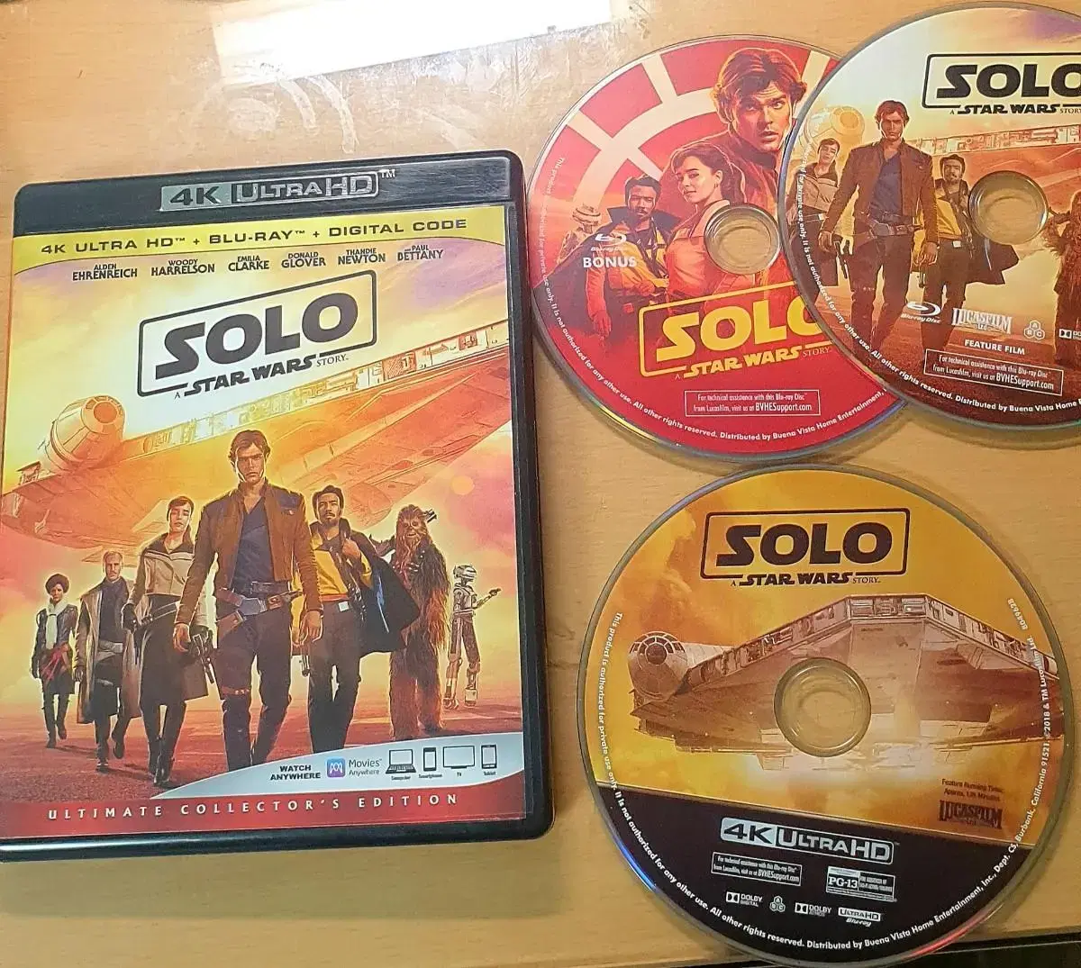 Blu-ray 4K Han Solo.Star Wars.한글자막없슴