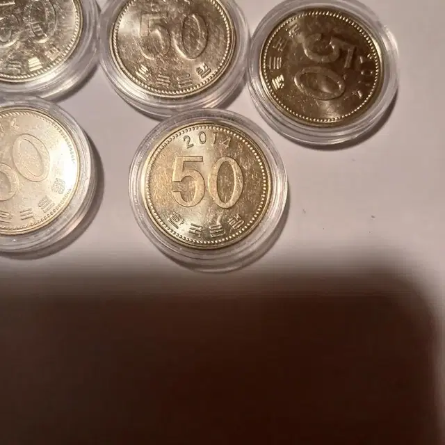 2014년 50원 5개