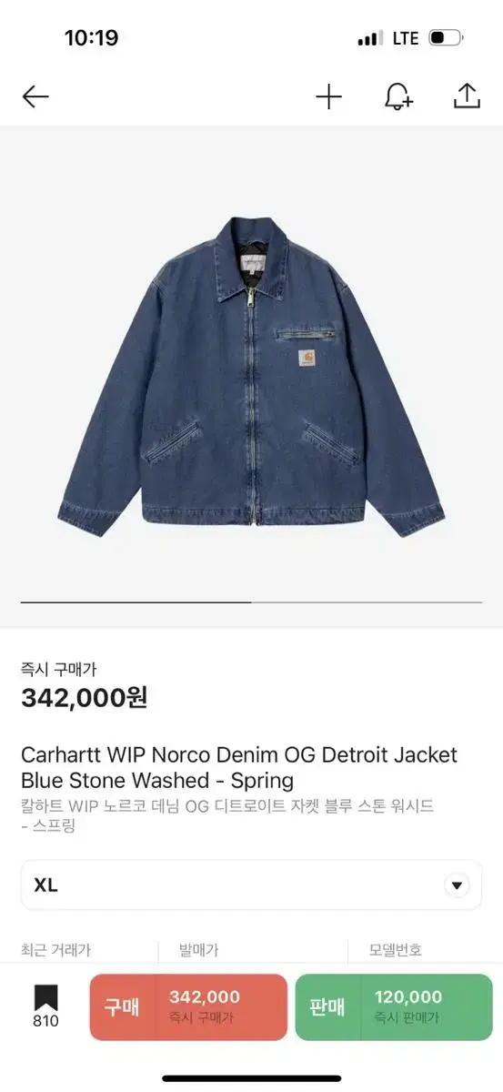 [XL] Calhart Detroit Jacket OG (Bloo)