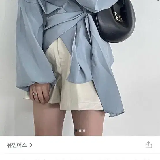 유인어스 루브 가을 랩 벨트 블라우스