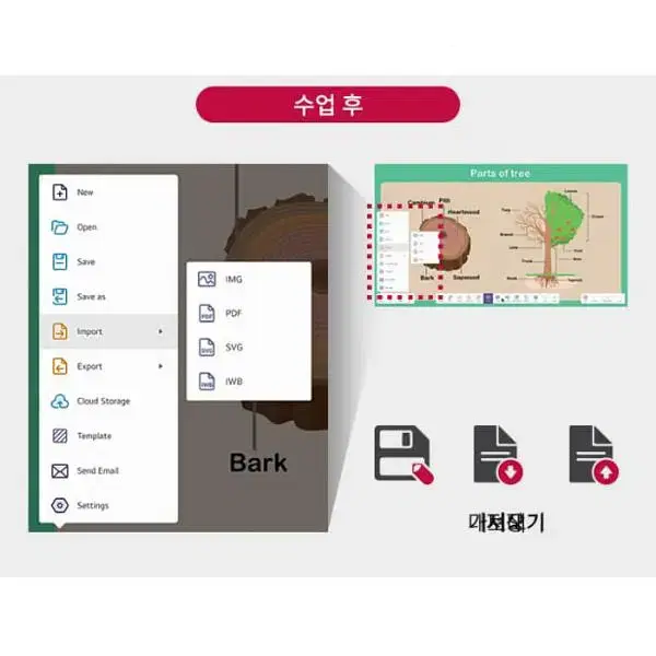 [렌탈]65인치 LG 원퀵 전자칠판