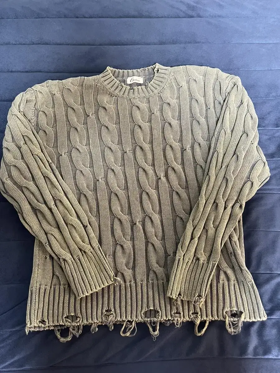 [M] ETCE Reversible Cotton Cable Knit