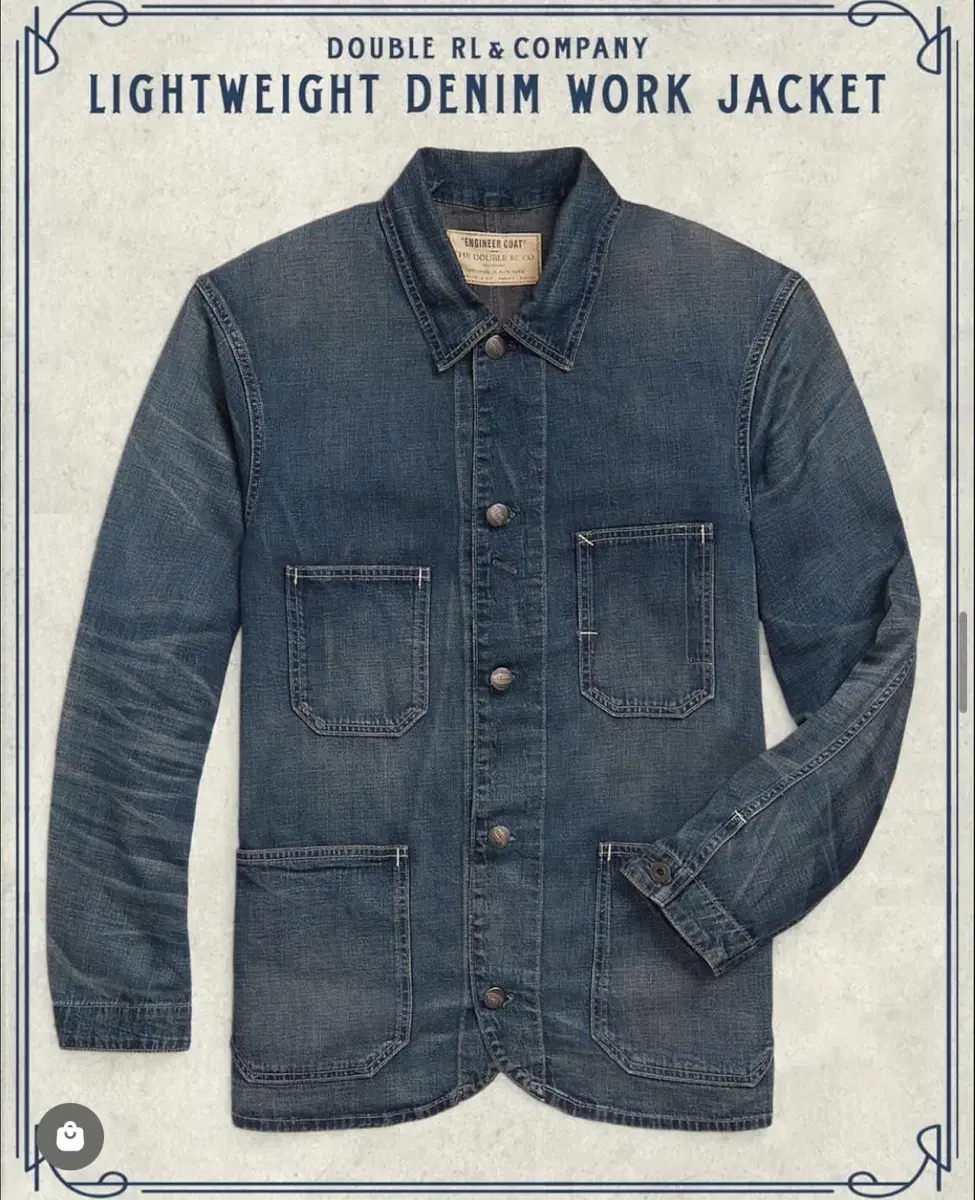 [16% off] RRL Denim Engineer Jacket Double L Linen Cotton