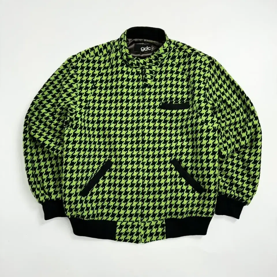 gdc neon houndtooth jacquard blouson