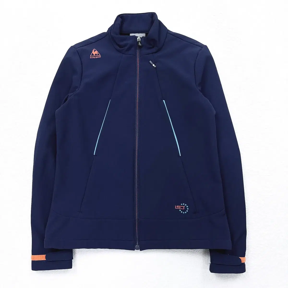 [90] Le Coq Sportif Navy Functional Spandex Full Zip