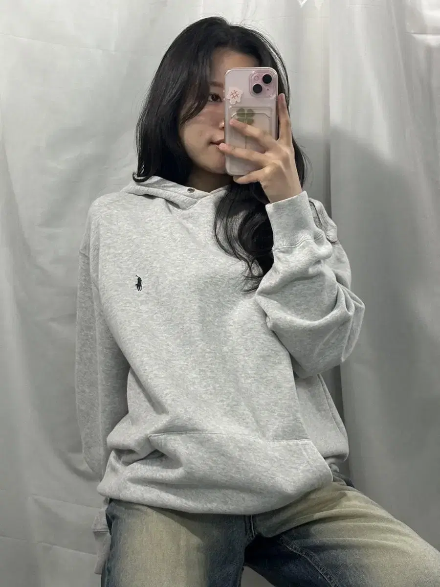 Polo Gray Minimalist Hoodie S