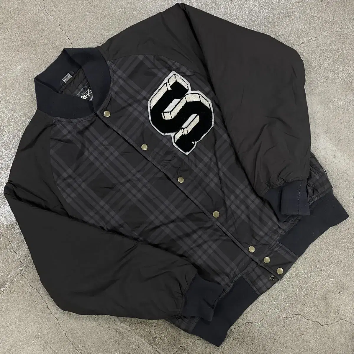 Stussy Ascentic Gear Logo Check Lightweight Varsity Jumper