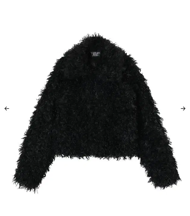 bohemseo CLOUD FUR JACKET, BLACK