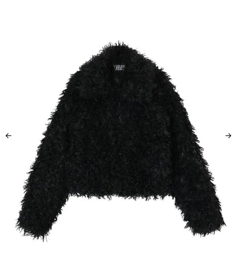 bohemseo CLOUD FUR JACKET, BLACK