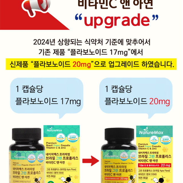 네이처맥스 프리미엄 브라질 그린프로폴리스비타민C앤아연500mgx90정x3