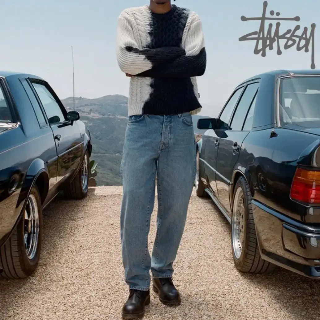 스투시 stussy 피셔맨 스웨터 XL 새상품