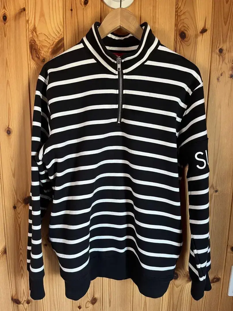 Supreme Stripe Half-Zip-up M