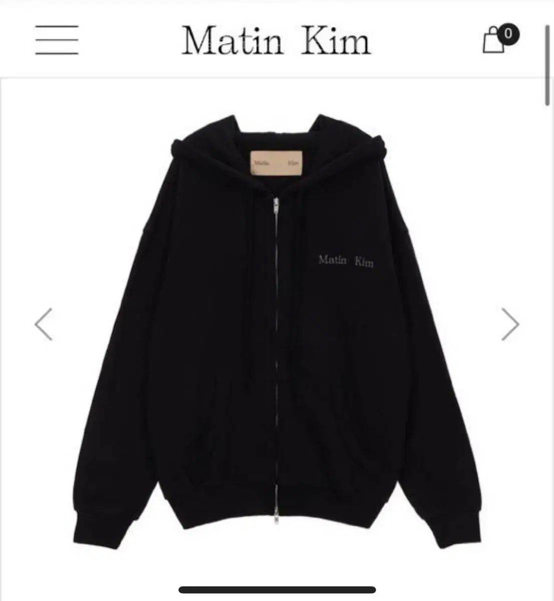 MANTENKIM Solid Logo Zip-up Jacket Black