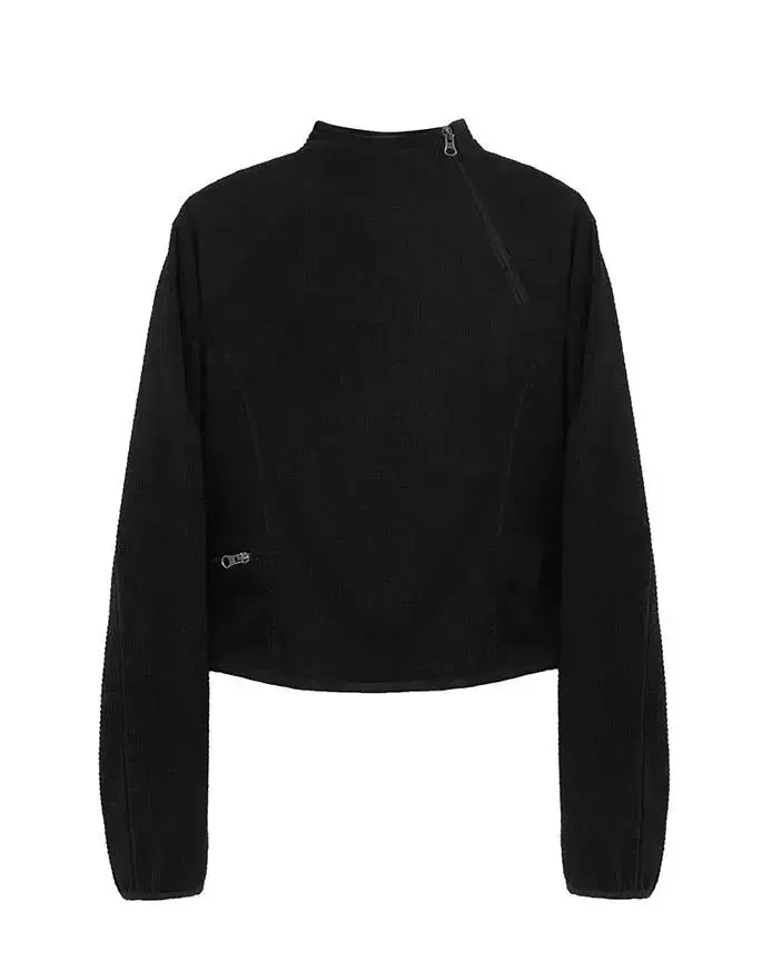 [급처]DIFFERENTIS.OK Quarter zip crop top