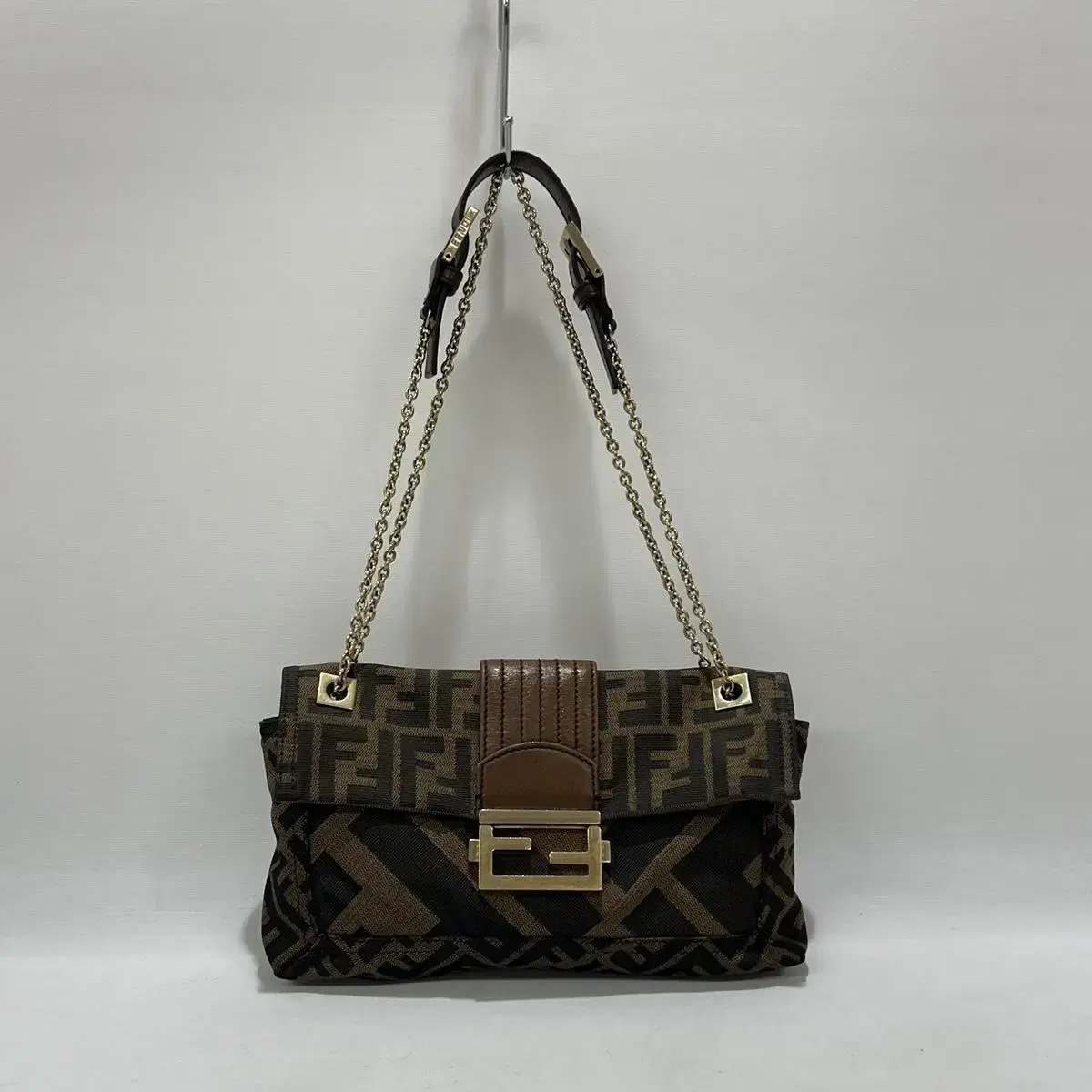 Fendi Vintage Zucca Baguette Chain Two-Way Bag