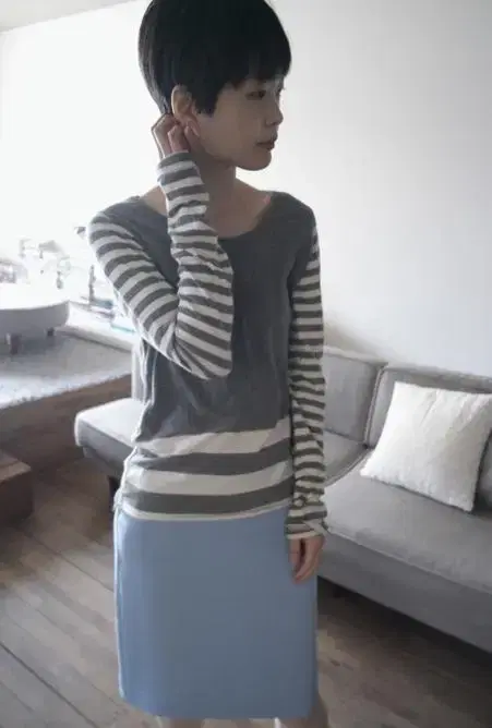 에프터먼데이 philosophy stripe top