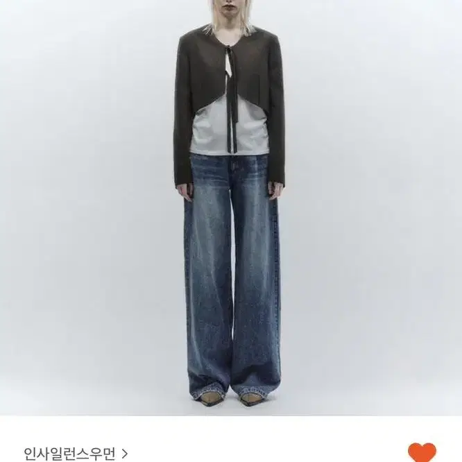 인사일런스 로우 웨이스트 와이드 진 s