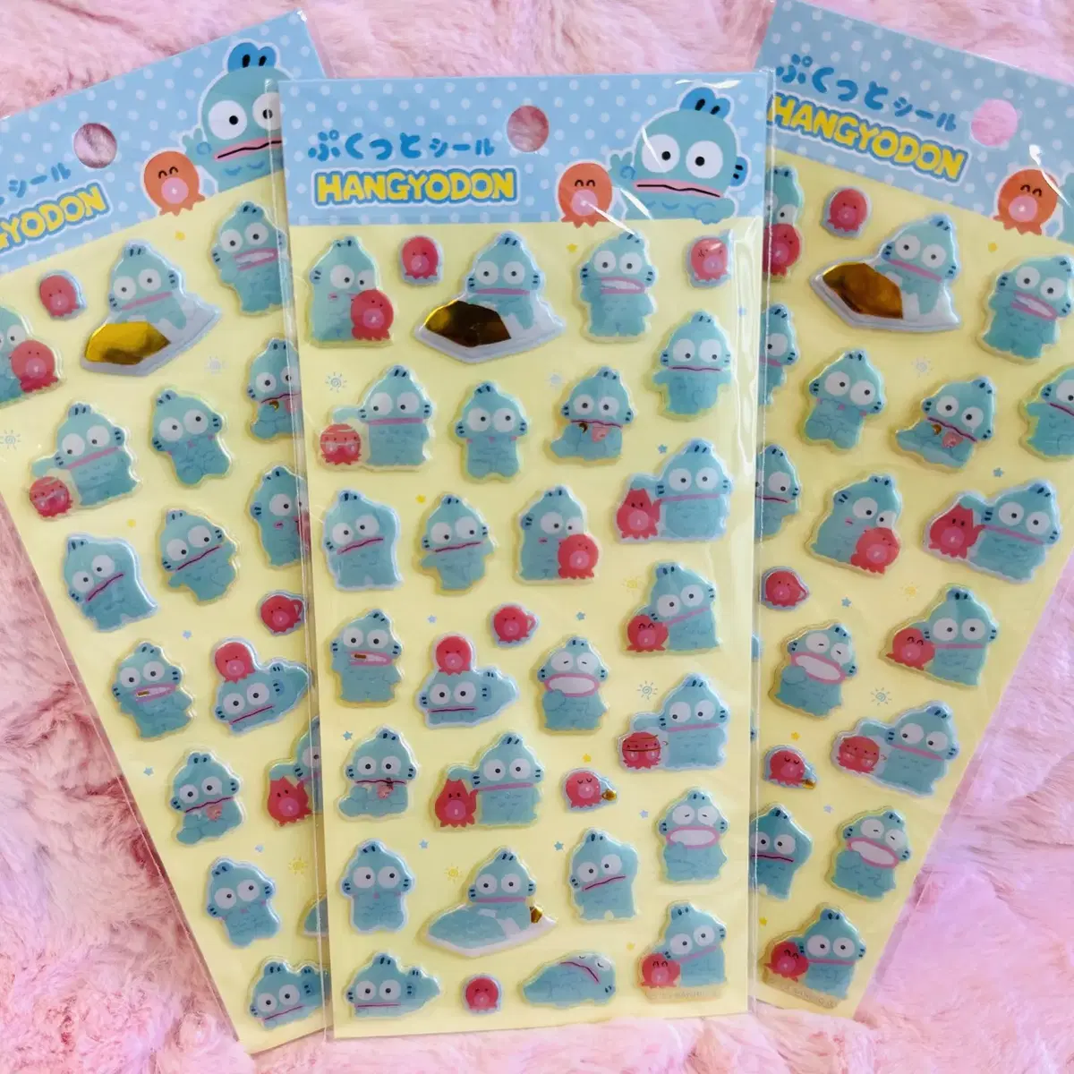 [Genuine Japan] Sanrio Han Gyodong Fluffy Sticker