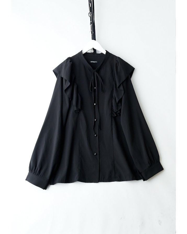 Shirring Wave Slim Black