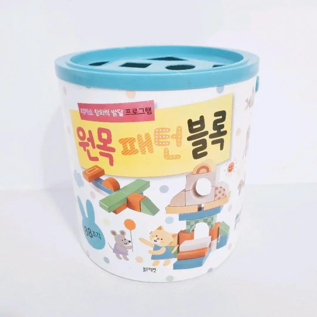 블루래빗 [중고] 원목 스토리 블록 88pcs