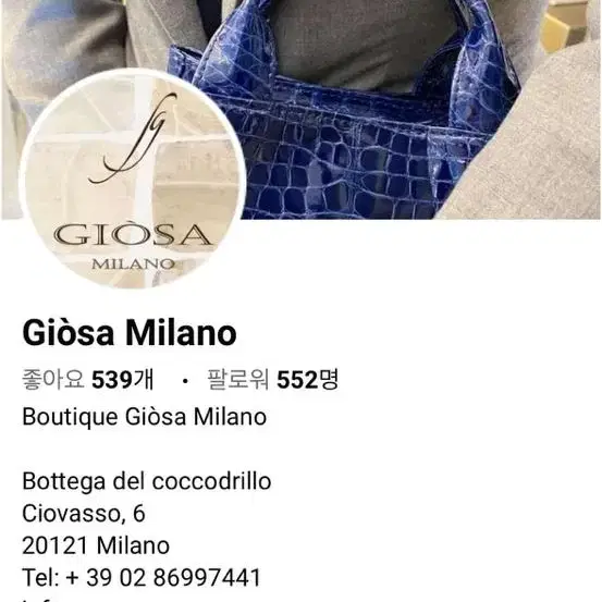 이태리 와니백 GIOSA milano