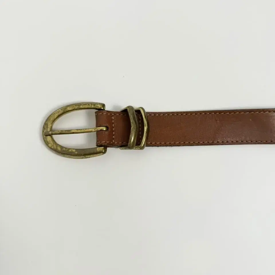 vintage D-ring buckle leather belt