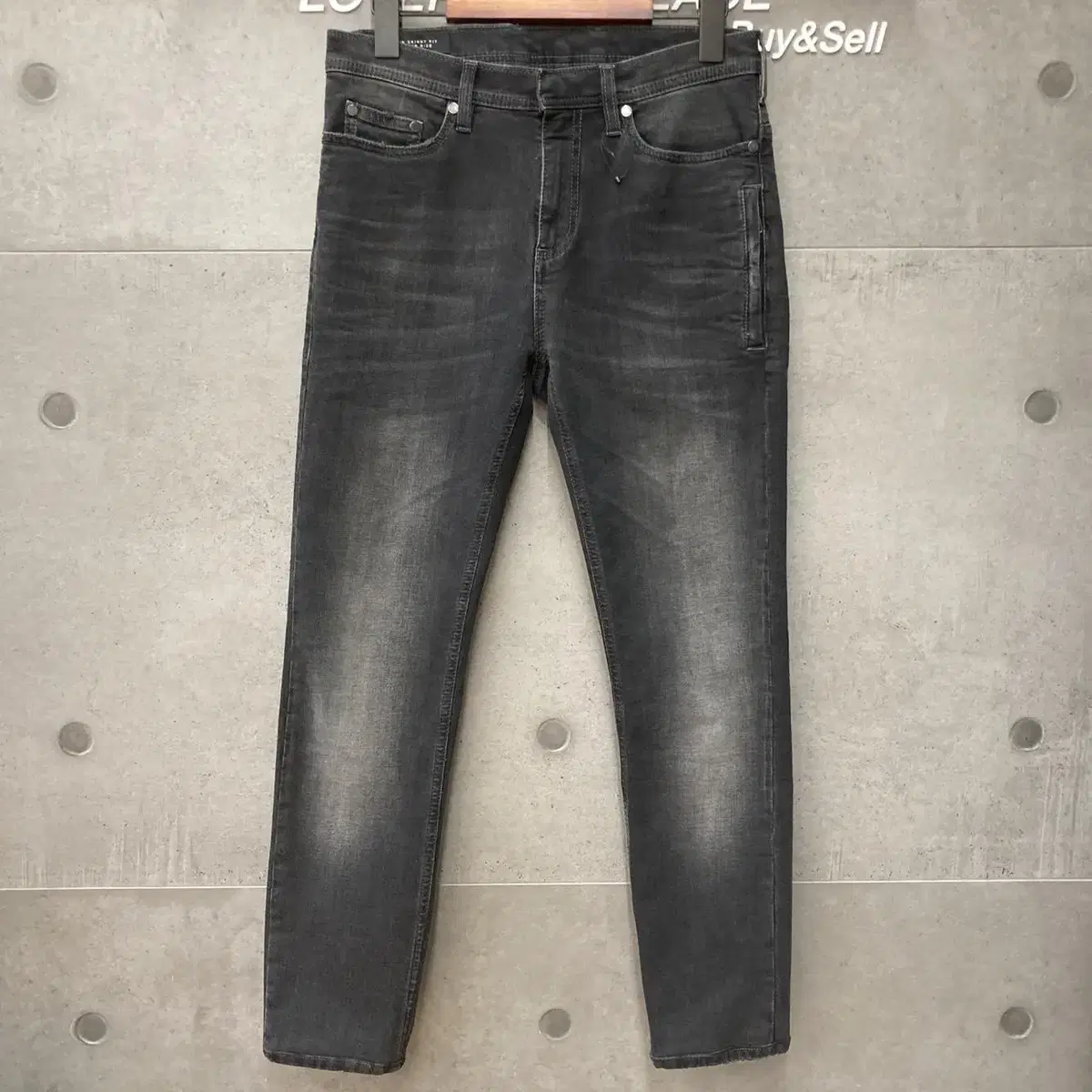 #44 Nilvarette Wash Black Denim Pants Tong,Length Repair-B01611