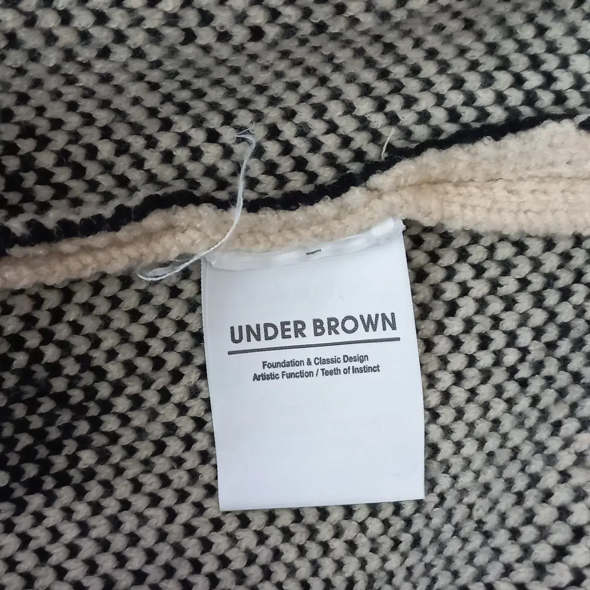 UNDER BROWN 도트 가디건 Free(95)