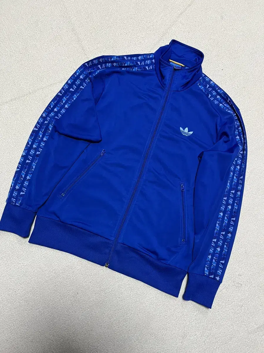 Adidas Firebird bloo Camo blue tracktop jersey 100