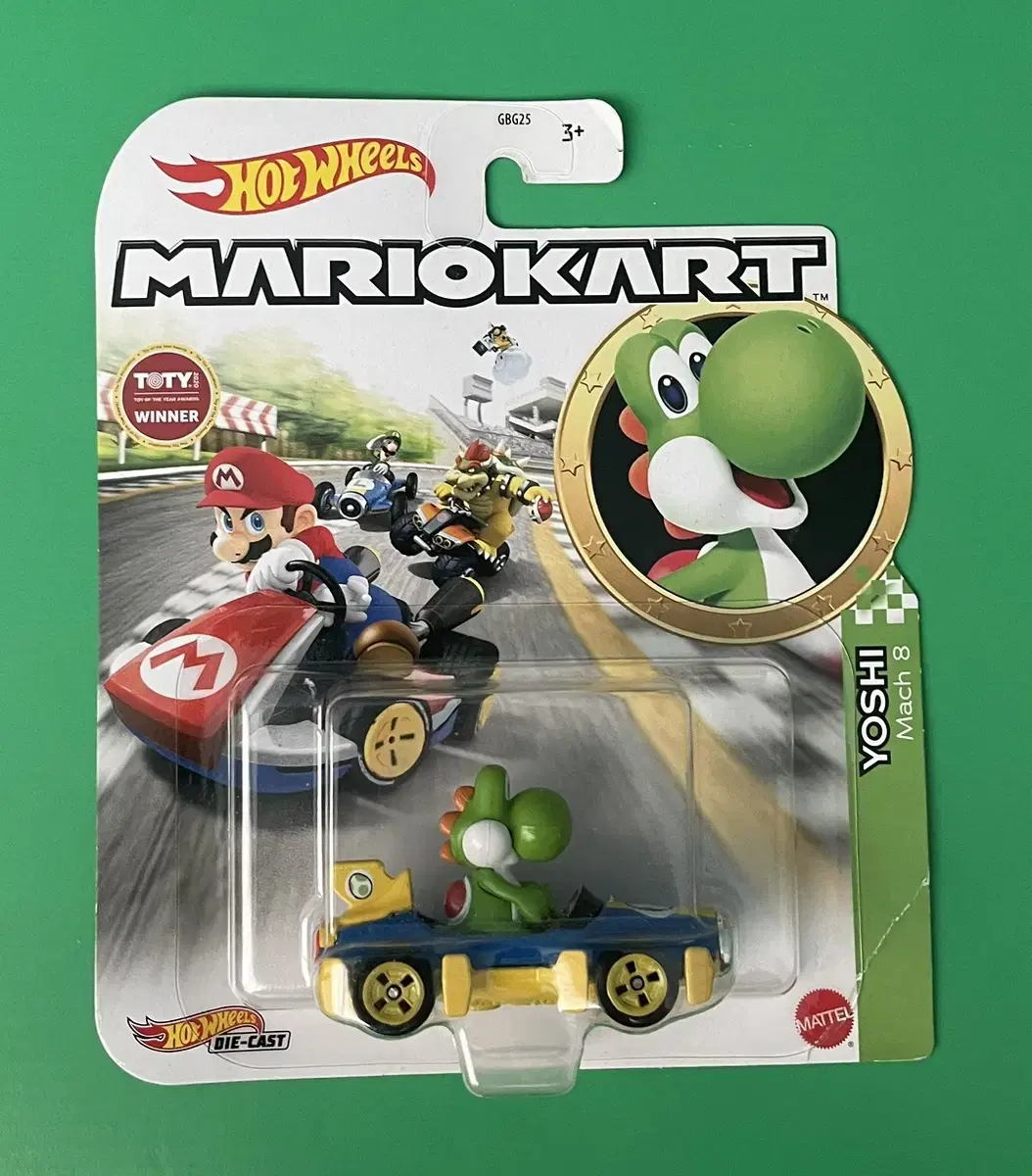 Hot Wheels Mario Kart yoshi sells for Mach 8.