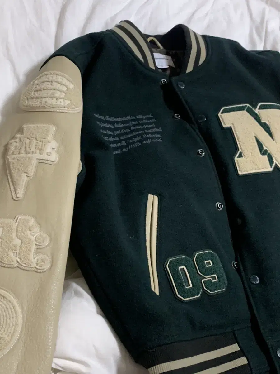 Dinedat Records Varsity Jacket Green S