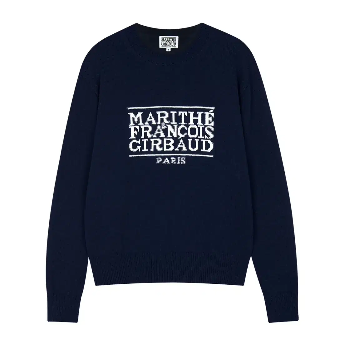 마리떼 CLASSIC LOGO KNIT PULLOVER navy S