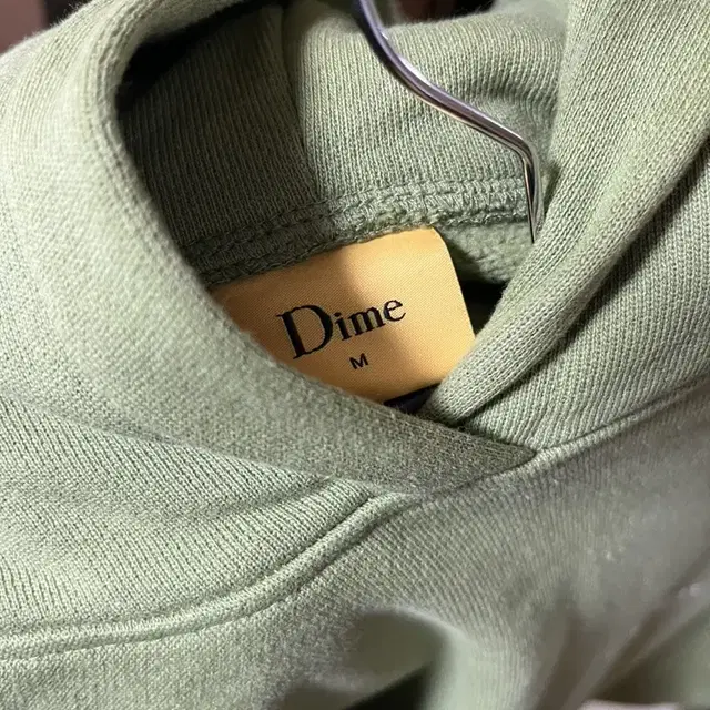 dime 다임 스몰로고 후드 그린 m