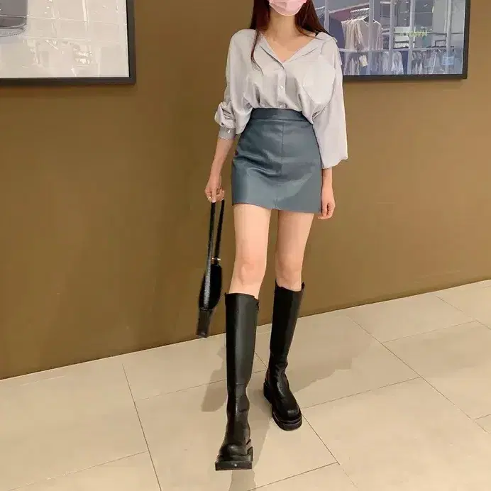 여리여리핏 남친셔츠 박시핏 실키 롱셔츠 핑크,소라