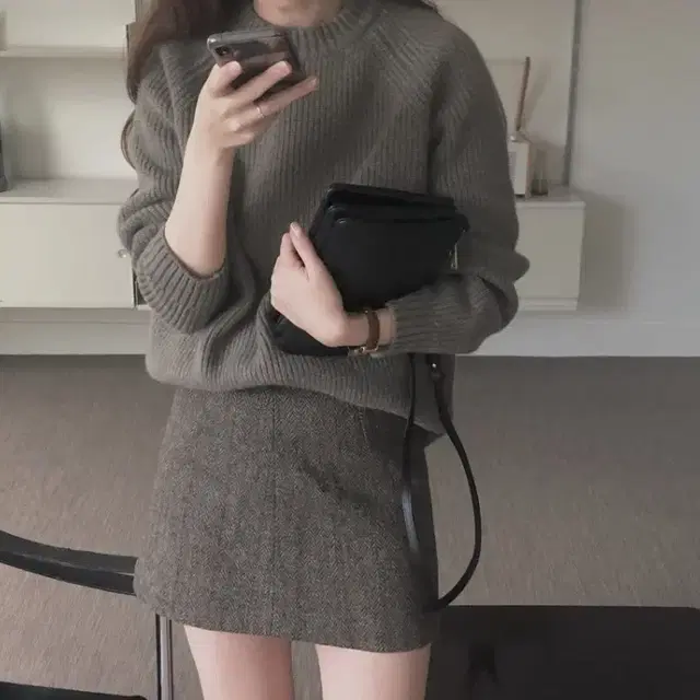 아카이브제이투유 cashmere monday knit(khaki gray