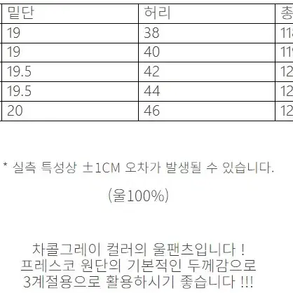 에치젠야 ECHIZENYA 노턱 팬츠 48사이즈 차콜그레이 택달린 새상품