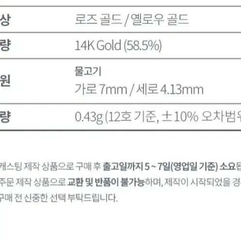 새상품 14k반지 우정링