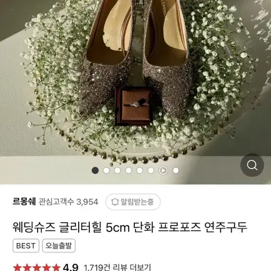 르몽쉐 글리터 구드 웨딩슈즈 지미추