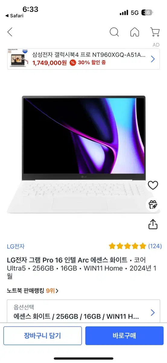 2024 lg 그램 프로 16인치