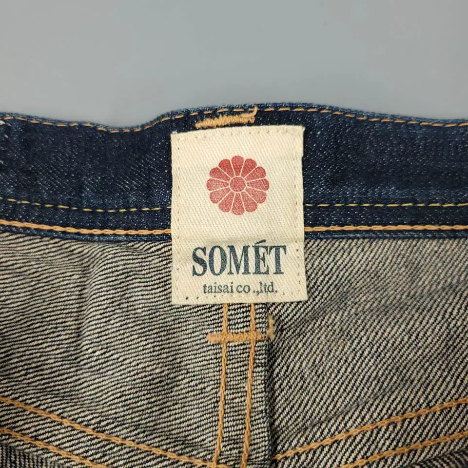 SOMET 중청 워싱 셀비지 스트레이트핏 청바지 데님팬츠 MADE IN