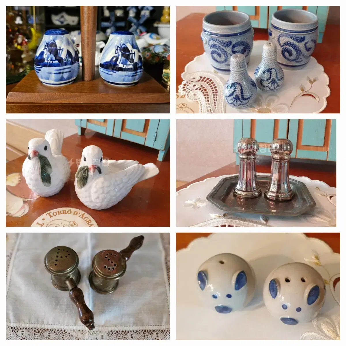 Germany, USA, France Vintage Antique Salt & Pepper