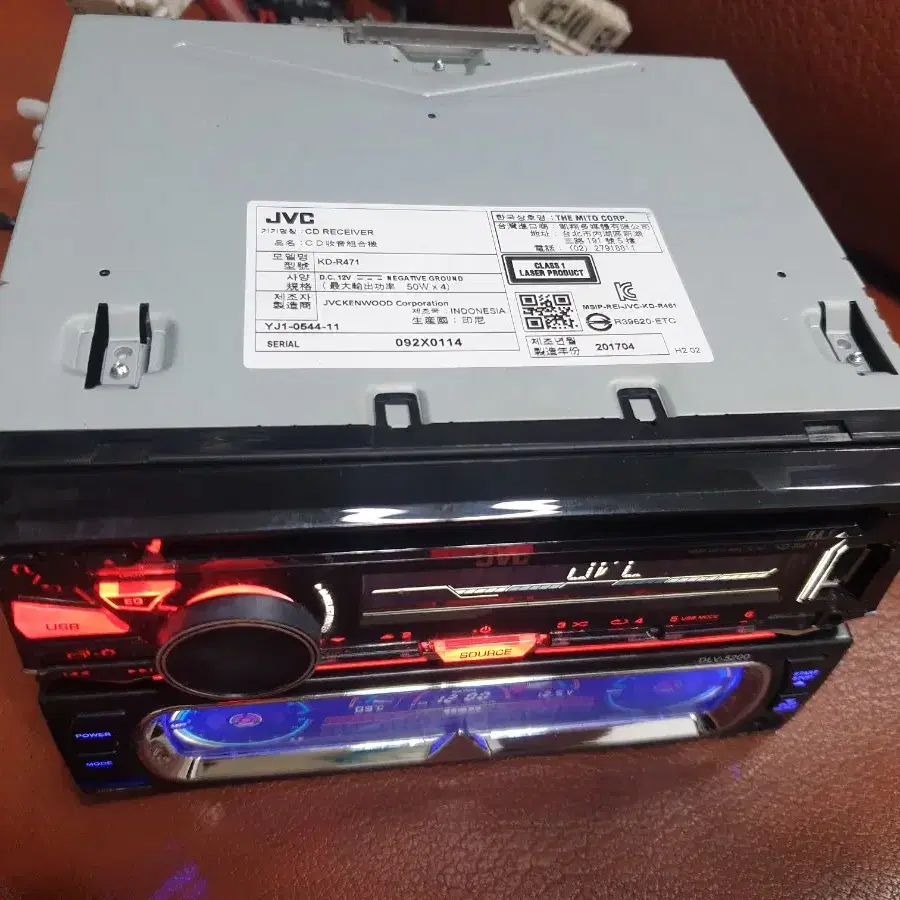 JVC KD-R471 1딘 CD.MP3.USB.AUX 카오디오