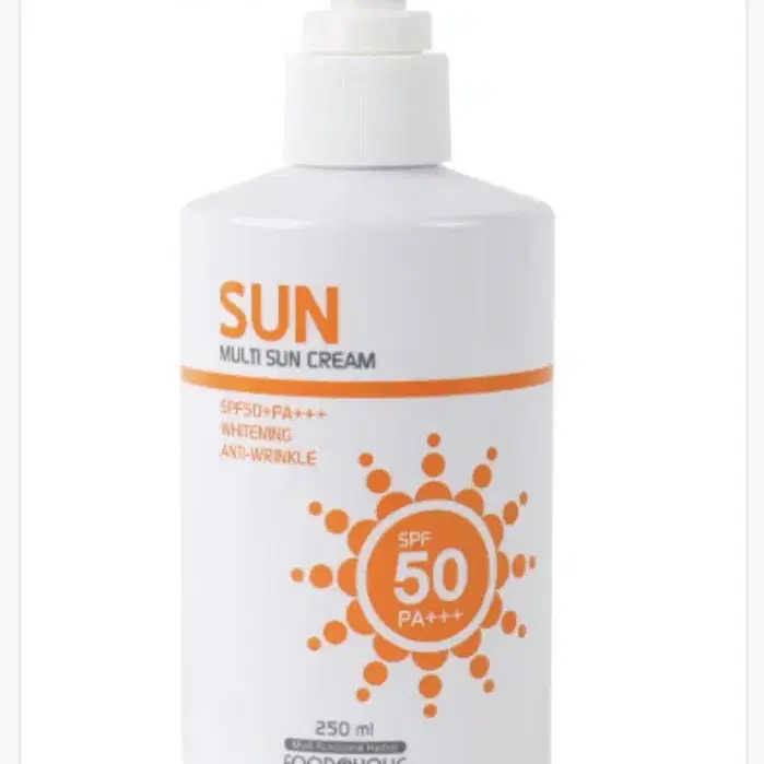 푸드어홀릭 멀티 선크림 대용량 250ml SPF50+/PA+++