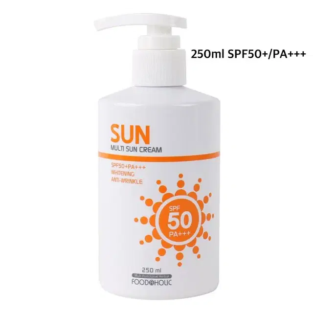 푸드어홀릭 멀티 선크림 대용량 250ml SPF50+/PA+++