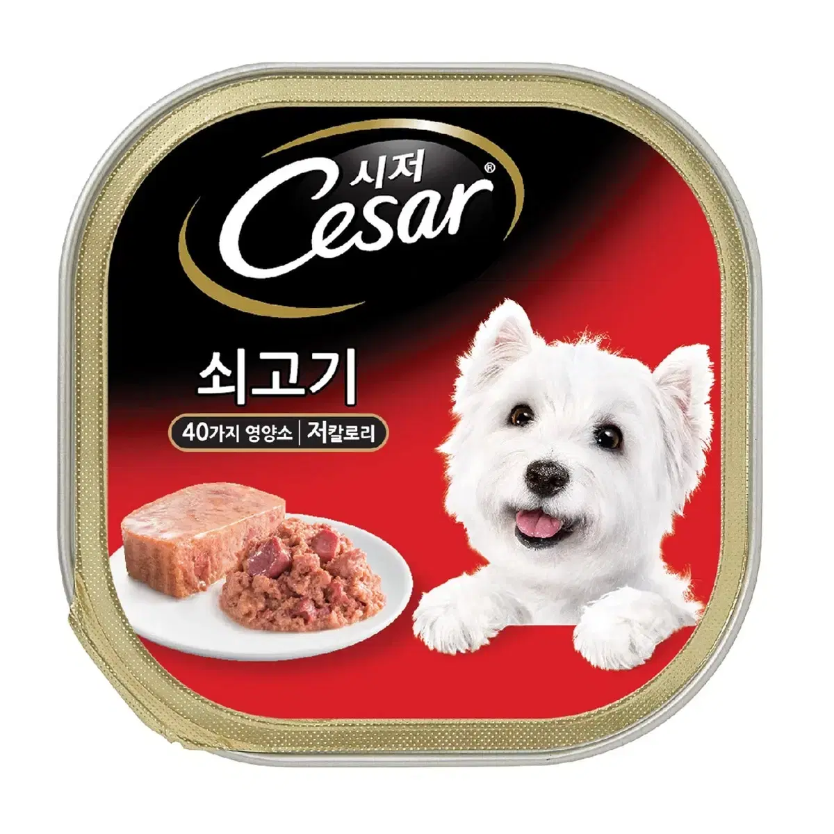 시저 애견 캔사료 쇠고기 100g x 4개입