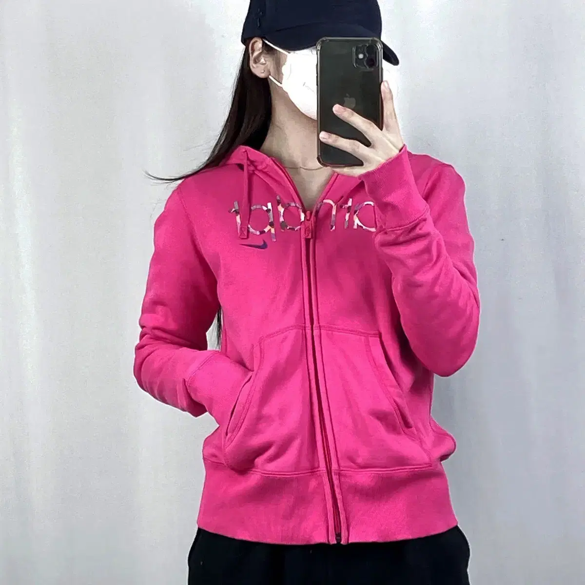 Nike Swoosh Pink Hoodie Zip Up M .240403