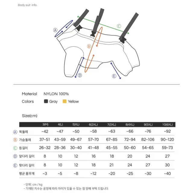 앤블랭크 강아지 레인자켓+바디수트 강아지 우비