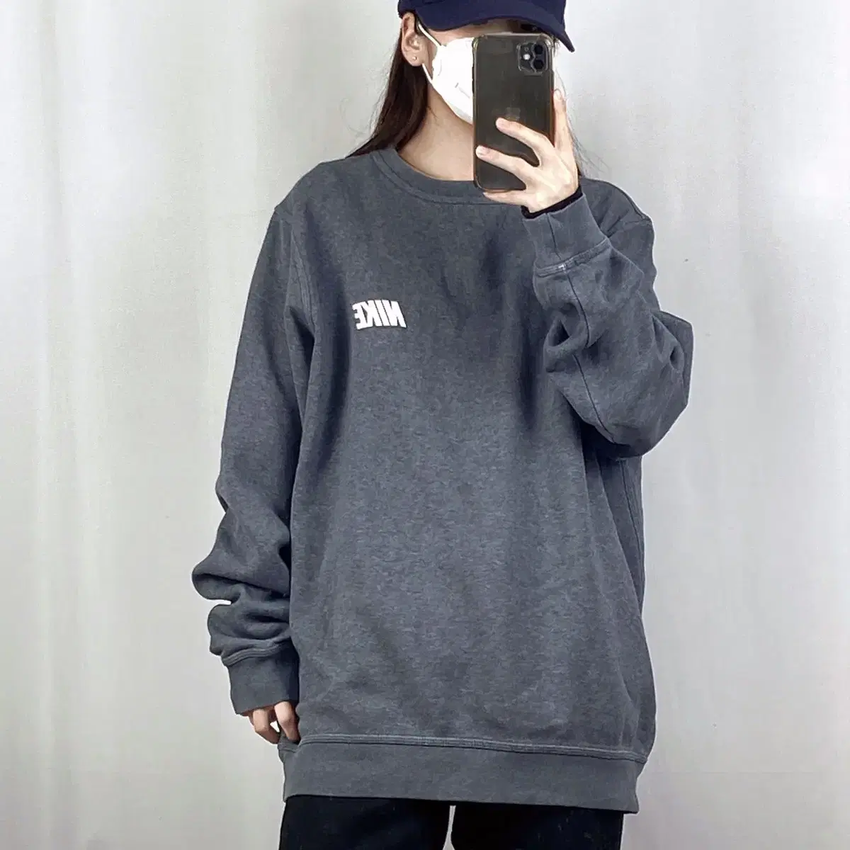 Nike Gray Fleece Sweatshirt M .240403